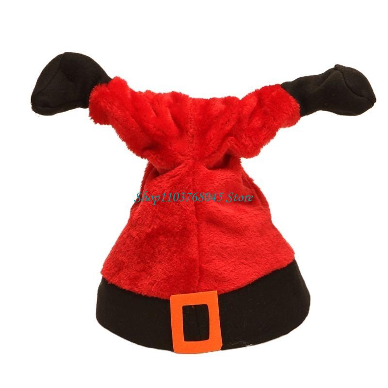 Santa Hat Plush - R53F Elektryczny kapelusz bożonarodzeniowy Kostiumowy ubioru