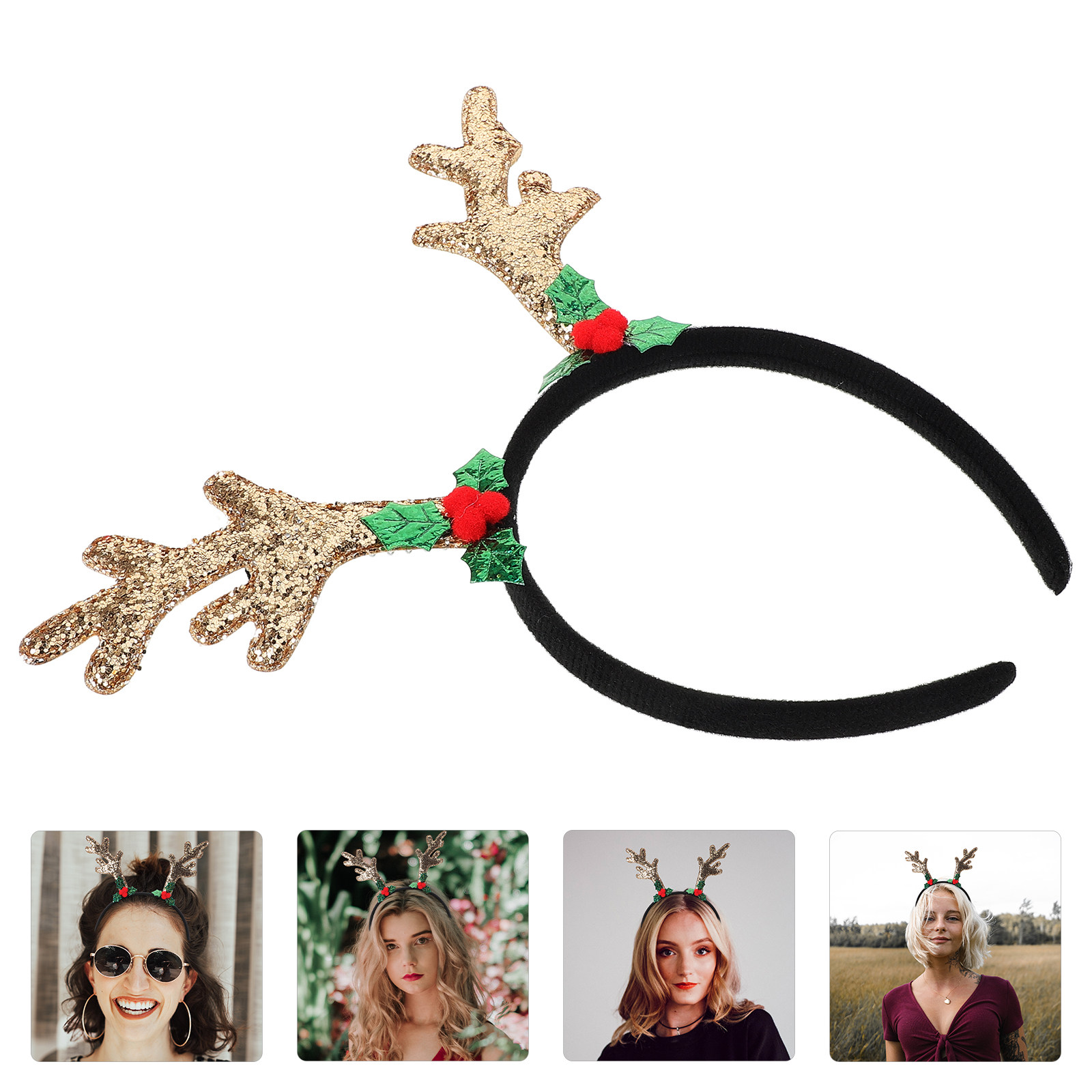 Reindeer Antlers Headband - Opaska na głowę z rogami renifera,