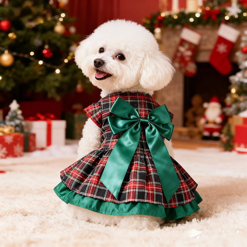 Christmas Throw Blanket - Klasyczna czerwona spódniczka świąteczna dla psa