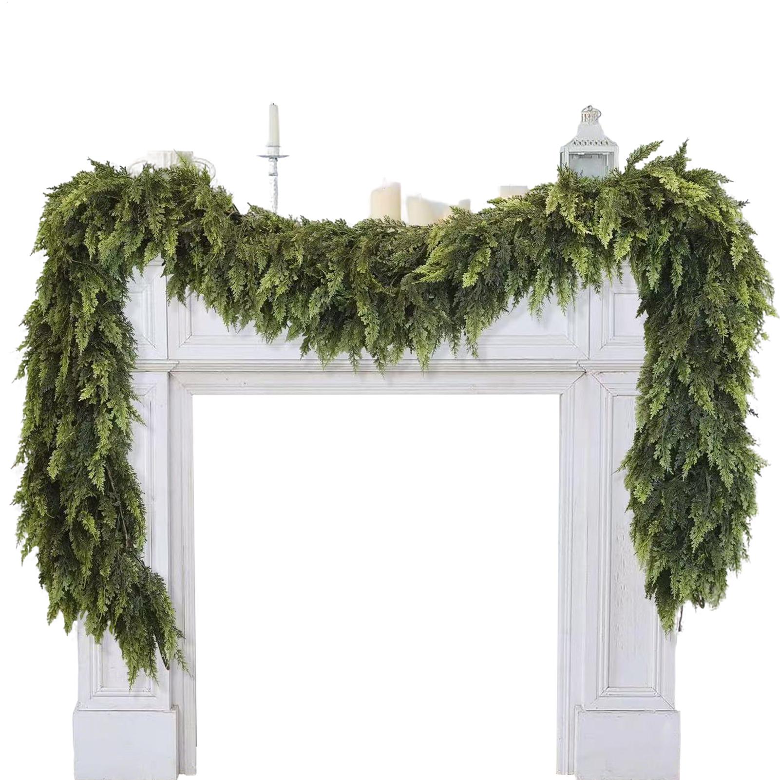 Christmas Wreath Fake - Świąteczne girlandy sztuczne zielone sosnowe dekoracje