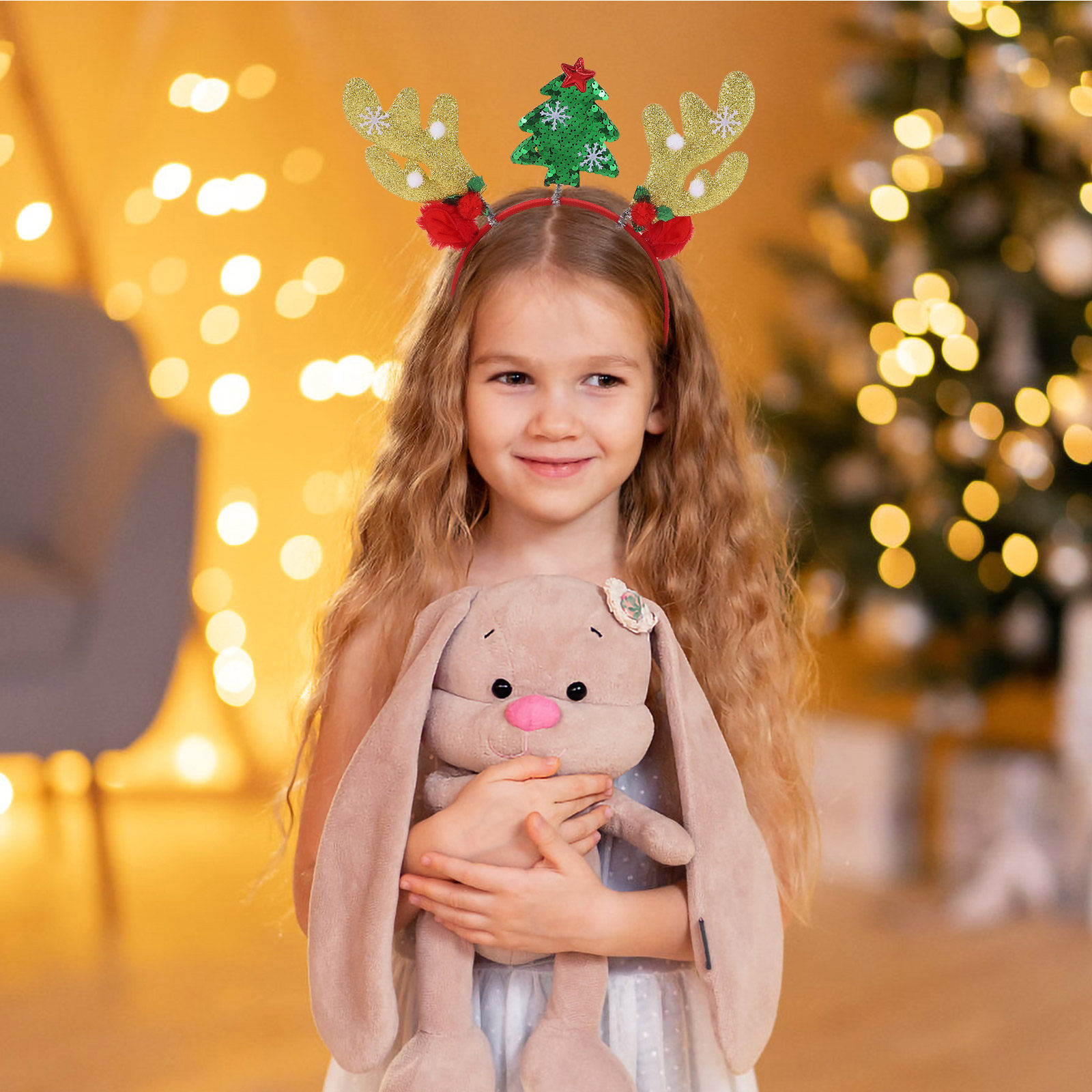 Reindeer Antlers Headband - 2 szt. Urocza opaska na głowę