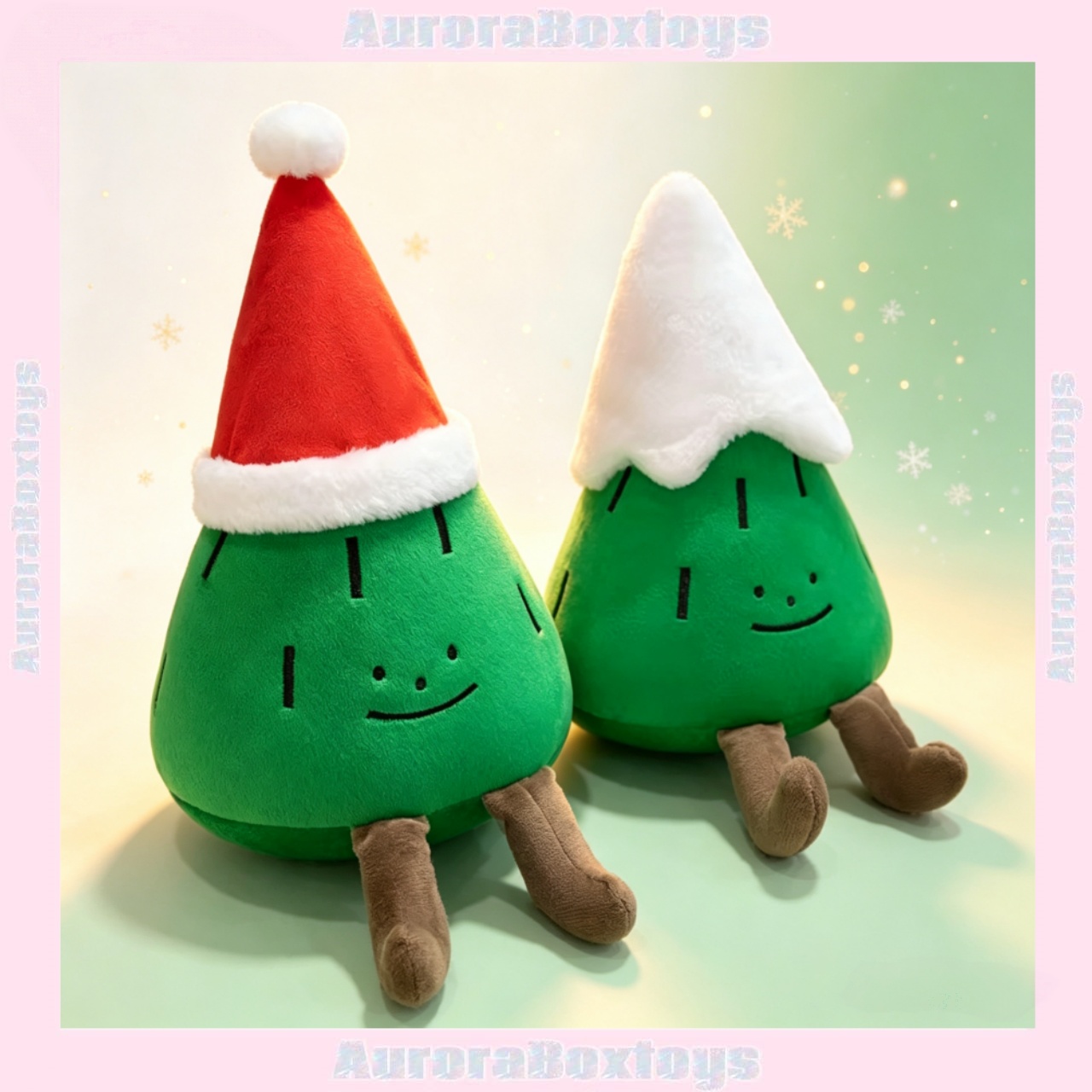 Santa Hat Plush - 2026 Pluszowa zabawka choinka z kreskówki