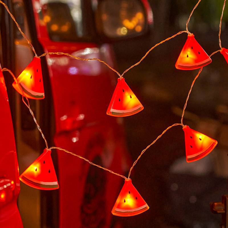 Led Fairy String Lights - Lampki LED w kształcie arbuza, ciepłe