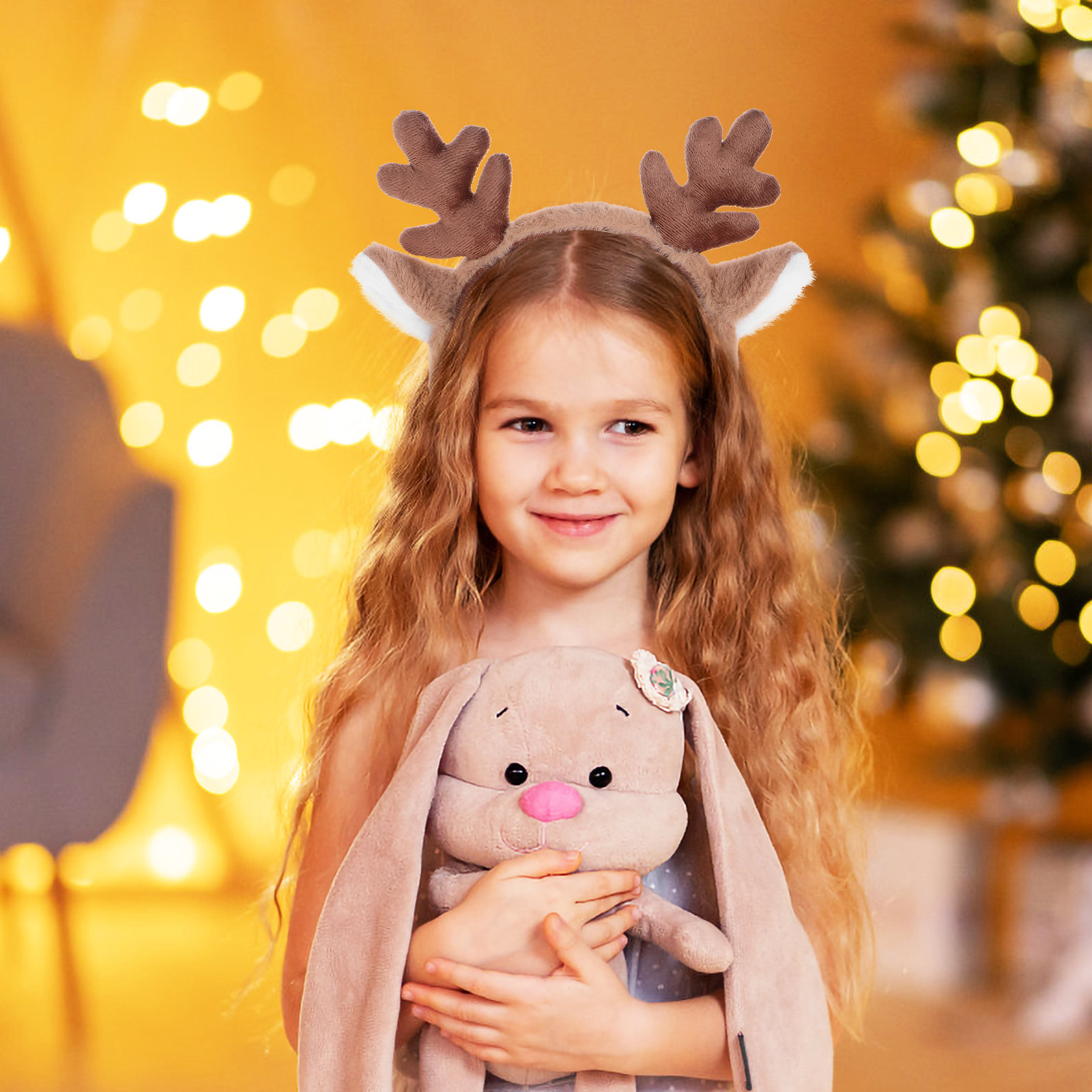 Reindeer Antlers Headband - Świąteczna opaska na głowę z motywem