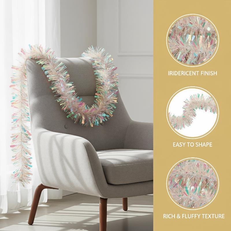Jasnozielona, opalizująca, hol – Tinsel Garland Decoration recenzja i cena