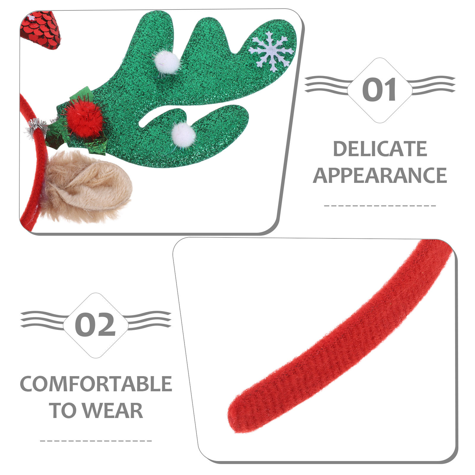 2 szt. Urocza opaska na głowę  – Reindeer Antlers Headband recenzja i cena