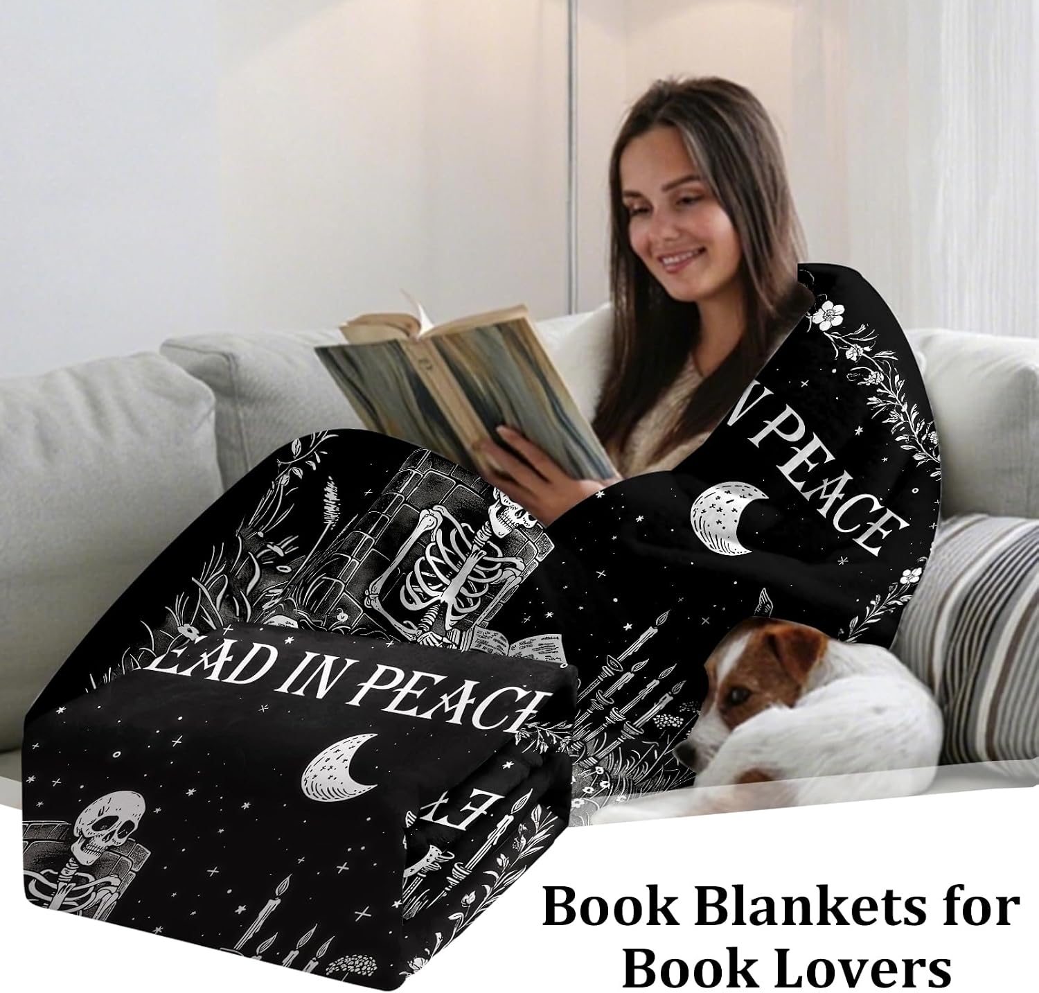 Gotycki koc z motywem ducha cz – Christmas Throw Blanket recenzja i cena