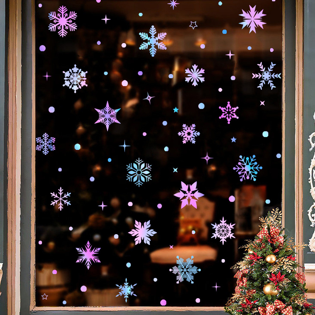 Kolorowe, świecące naklejki na – Snowflake Window Decal recenzja i cena