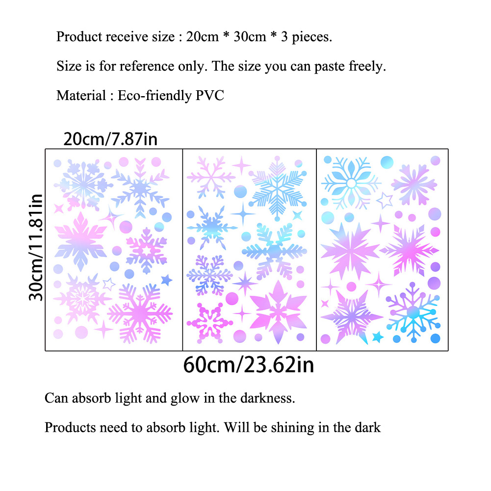 Kolorowe, świecące naklejki na – Snowflake Window Decal recenzja i cena