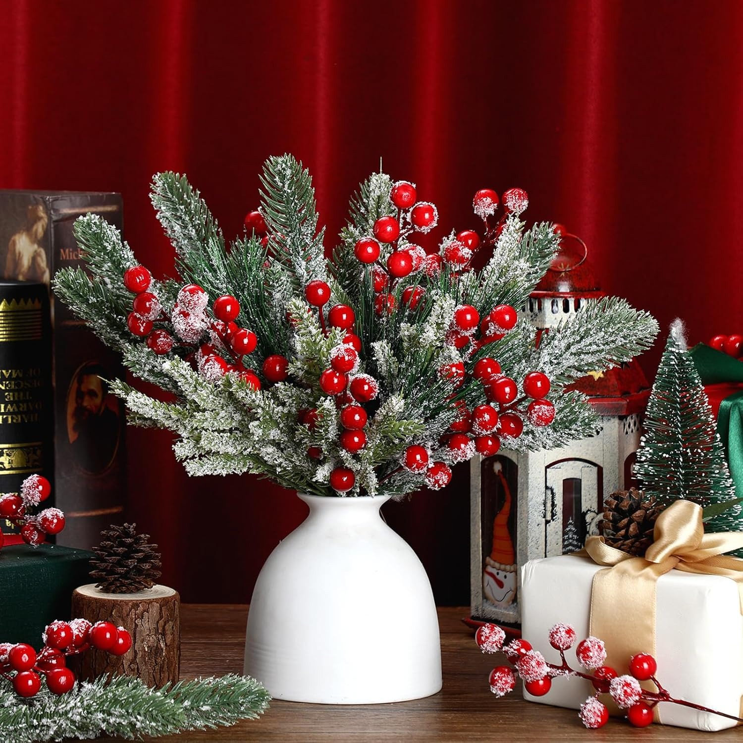 Sztuczne gałązki sosny białej, – Christmas Wreath Fake recenzja i cena