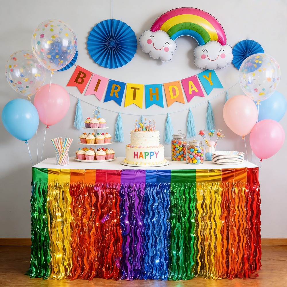 2 sztuki tęczowych, falistych, – Tinsel Garland Decoration recenzja i cena