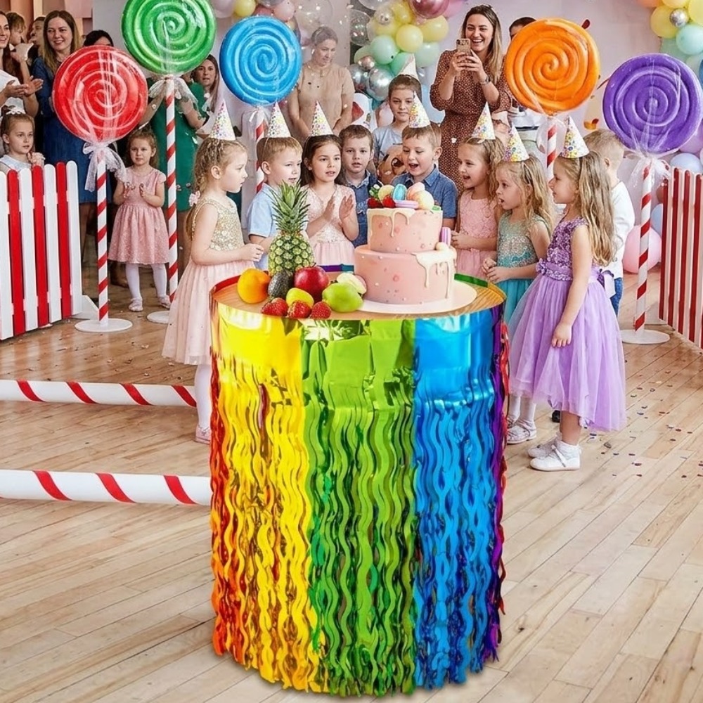 2 sztuki tęczowych, falistych, – Tinsel Garland Decoration recenzja i cena